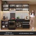 Ver imagem 7 de Armário De Cozinha Completa 240Cm Rustic/Preto Glamy Madesa