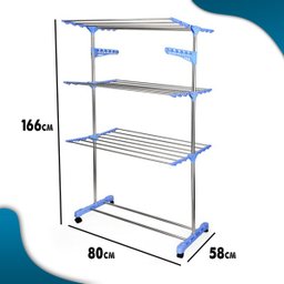 Varal de Roupa Aço Galvanizado Dobrável Vertical - 2