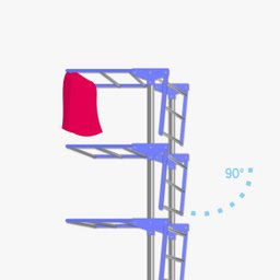 Varal de Roupa Aço Galvanizado Dobrável Vertical - 5