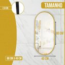Ver imagem 7 de Espelho Oval 80x40cm com Moldura Alumínio Dourado