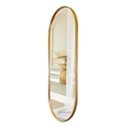 Ver mais imagens de Espelho Oval 80x40cm com Moldura Alumínio Dourado