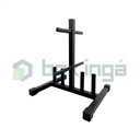 Ver imagem 4 de Kit Musculação com Suporte + 40 Kg de Anilhas Emborrachadas com Barras