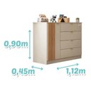 Ver imagem 3 de Cômoda Infantil Ambiente Ayla Off White - Phoenix