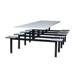 Mesa Refeitório 8 Lugares com Bancos Acoplados - 2