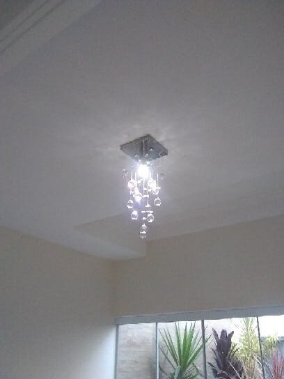 Lustre em Cristais Legítimos K9 Para Sala/Quarto Soquete E27 Para Lâmpada de Rosquear - 6