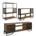 Ver imagem 2 de Conjunto para Sala Estilo Industrial: 1 Rack, 1 Estante, 1 Aparador