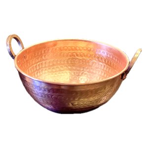 Tacho em Cobre Puro Artesanal Alças em Bronze - 5 Litros