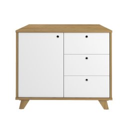 Balcão Lugano 1 Porta e 3 Gavetas - Olmo/branco - 4