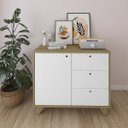 Ver imagem 1 de Balcão Lugano 1 Porta e 3 Gavetas - Olmo/branco