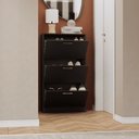 Ver imagem 5 de Armário para Sapatos Branco 3 Portas Basculantes Sapateira Slim até 20 Pares Funcional