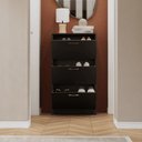 Ver imagem 2 de Armário para Sapatos Branco 3 Portas Basculantes Sapateira Slim até 20 Pares Funcional