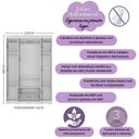 Ver imagem 7 de Guarda-roupa Infantil 122cm com Vidro 4 Portas e 2 Gavetas Serena Multimóveis Mp4432 Branco