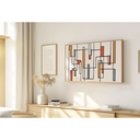 Ver imagem 1 de Quadro Decorativo N°101 85x50cm - Panorâmico Linhas Geométricas Bauhaus - Rollflex