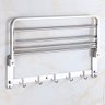 Toalheiro Varal Roupa Inox Prateleira Porta Toalha Armazenamento Quarto Banheiro Lavandeira Casa - 2
