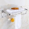 Toalheiro Varal Roupa Inox Prateleira Porta Toalha Armazenamento Quarto Banheiro Lavandeira Casa - 5