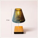 Ver imagem 5 de Luminária Nero de Mesa Mdf Laminado Freijó 31cm X 17cm Ofertamo