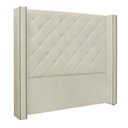 Ver imagem 1 de Cabeceira Decorativa King Size 2,19M Loewe PU Marfim - Gran Belo
