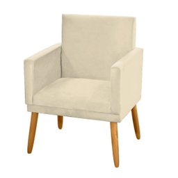 Poltrona para Penteadeira Camarim Nina Suede Bege Decorativa - 2