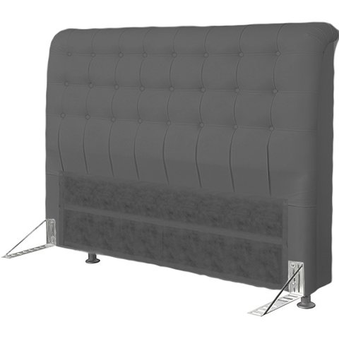 Cabeceira Dama 1,60 Cm Cama Box Queen Suede Grafite