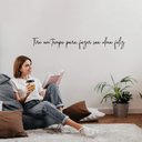 Ver imagem 2 de Adesivo Clínica Estética Frase Tire Um Tempo para Fazer Sua Alma Feliz Sala Quarto