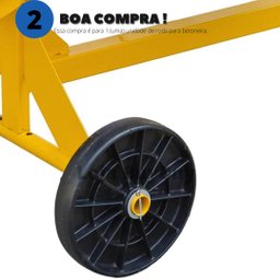 Roda Betoneira Plástica 400 Litros Csm 01 Traço - 4