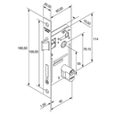 Ver imagem 4 de Fechadura Pado Concept 408-40 Externa Roseta Quadrada Cromada