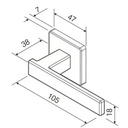 Ver imagem 2 de Fechadura Pado Concept 408-40 Externa Roseta Quadrada Cromada