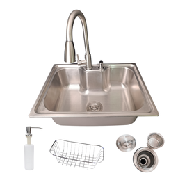 Cuba Cozinha Gourmet Aço Inox 304 e Torneira Extensível Inox - 1