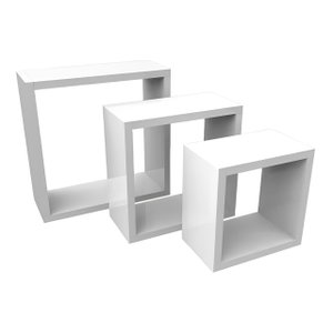 Kit 03 Nichos Mdf - Decoração - Quarto- Sala Cozinha- banheiro:branco