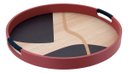Ver imagem 1 de Bandeja Redondo Mdf 4x40x40cm Marrom Decorativa para Servir
