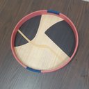 Ver imagem 4 de Bandeja Redondo Mdf 4x40x40cm Marrom Decorativa para Servir