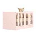 Ver imagem 2 de Kit Quarto de Bebê Doce Sonho com Berço Mini Cama Cômoda Sapateira e Colchão D18 130x70 Movellu