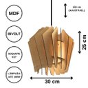 Ver imagem 3 de Luminária Teto tipo Pendente ESPIRAL MDF - Completa - Cor: Preta