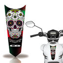 Ver imagem 1 de Adesivo Faixa Gravata Tanque Moto Cg 160 150 Titan Fan Cobra Motoparts Caveira Mexicana
