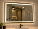 Ver imagem 7 de Espelho 4mm Iluminação LED 80x60 Luz 3 Cores Frente Botão Touch Screem Toalete Banheiro 60x80