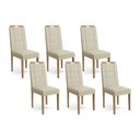 Ver imagem 1 de Kit 6 Cadeiras Sala Jantar 2cad150ea 6 Un Eucalipto/suede Bege A036 - Kappesberg
