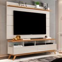 Ver imagem 1 de Rack com Painel para Tv até 60 Polegadas Cruise 2 Gavetas Off White/nature - Pnr Móveis