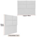 Ver imagem 3 de Cabeceira para Cama Box King 195cm Clypea Bouclé Off White - Sallar Home