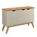 Ver imagem 1 de Aparador Buffet Cantinho de Café 3 Portas Prism Off White e Cinamomo