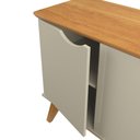 Ver imagem 4 de Aparador Buffet Cantinho de Café 3 Portas Prism Off White e Cinamomo
