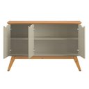 Ver imagem 2 de Aparador Buffet Cantinho de Café 3 Portas Prism Off White e Cinamomo