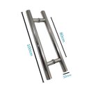 Ver imagem 2 de Puxador Inox 304 Polido H Redondo 100x80cm Diâmetro 32mm