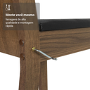 Ver imagem 6 de Conjunto Sala de Jantar Mesa Tampo de Madeira 6 Cadeiras Rustic/Preto Analu Madesa