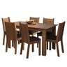 Conjunto Sala de Jantar Mesa Tampo de Madeira 6 Cadeiras Rustic/preto Analu Madesa - 2