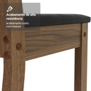 Ver imagem 7 de Conjunto Sala de Jantar Mesa Tampo de Madeira 6 Cadeiras Rustic/Preto Analu Madesa