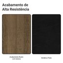 Ver imagem 6 de Conjunto Sala de Jantar Mesa Tampo de Madeira 6 Cadeiras Rustic/preto Analu Madesa