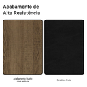 Ver mais imagens de Conjunto Sala de Jantar Mesa Tampo de Madeira 6 Cadeiras Rustic/Preto Analu Madesa