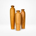 Ver imagem 4 de Trio de Vasos Saara em Madeira Torneada Tom Natural