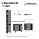 Ver imagem 4 de Rack para TV até 70 Polegadas + Prateleira 200cm Cinza Nice Madesa 02