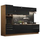 Ver imagem 3 de Armário de Cozinha Planejada 320cm Rustic/Preto Lux Madesa 04